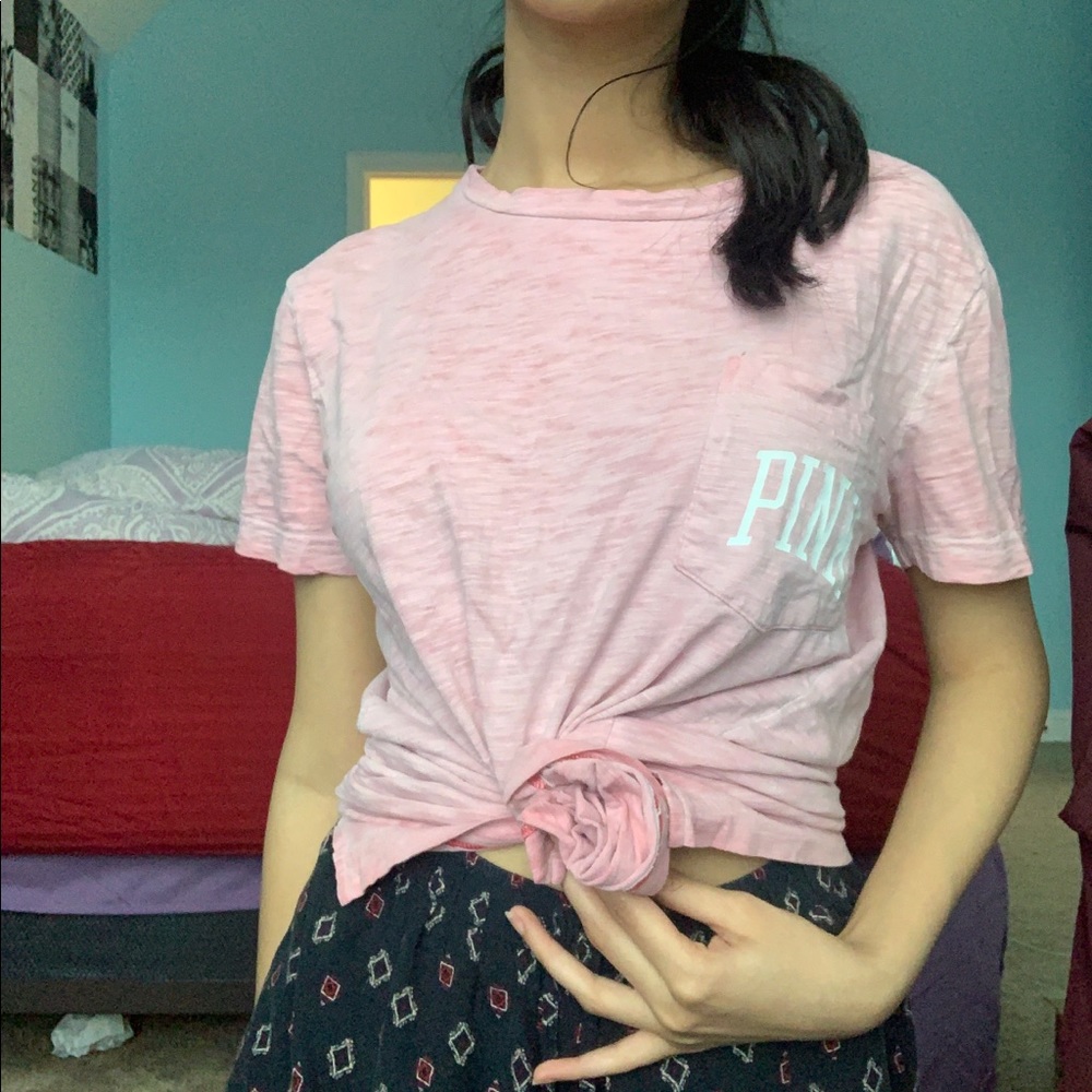 victoria secret pink tee